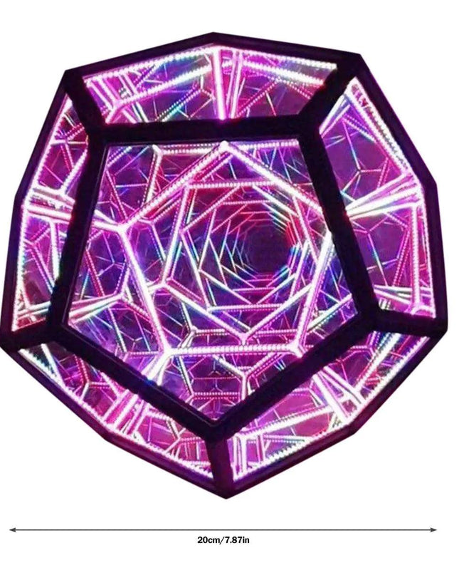 Infinite Dodecahedron Color Art Light