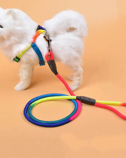 Colorful Nylon Round Hand Holding Dog Rope Pets Supplies