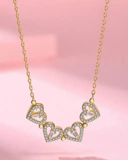 Four Hearts Clover Necklace