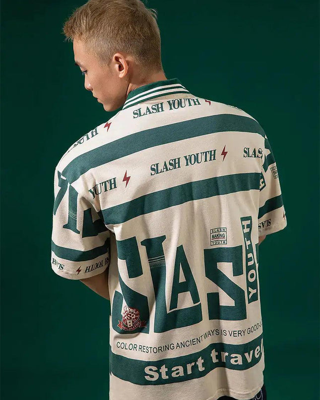 Oversized Slash Polo Shirt