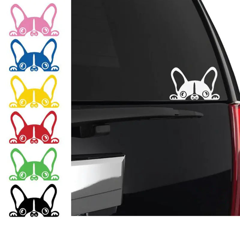 Peeking French Bulldog Sticker