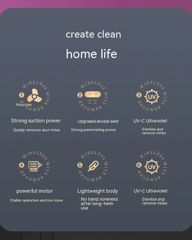 Electric UV Mite Remover & Mini Vacuum Cleaner