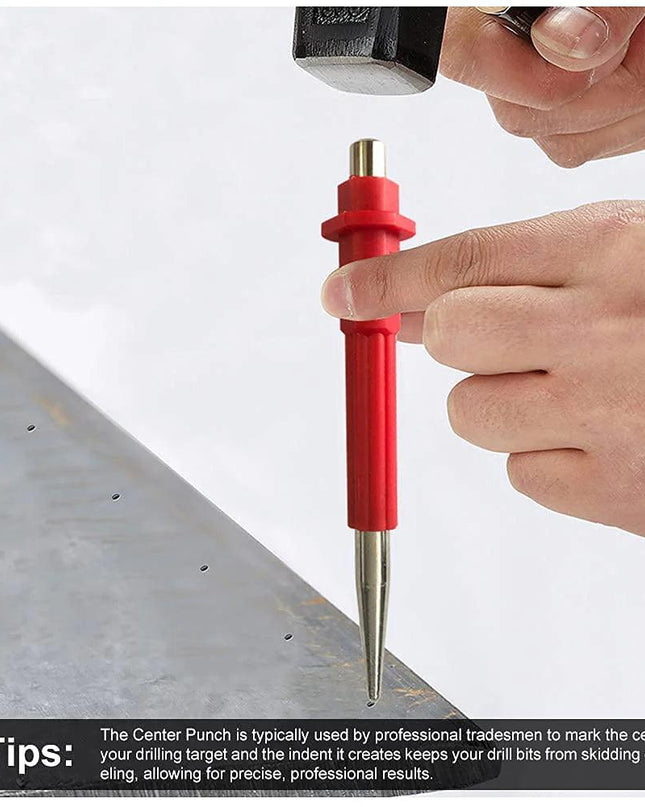 4 Piece Nail Setter & Center Punch Set 4" Wood Metal Super Impact Resistance USA