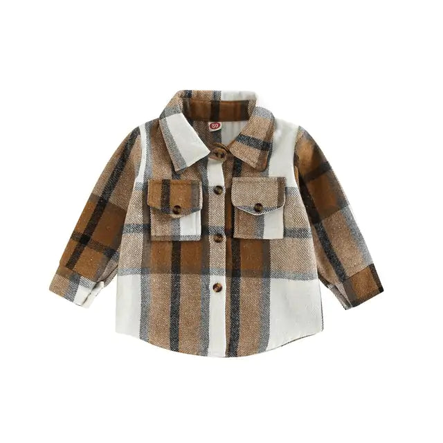 Toddler Plaid Patchwork Long Sleeve