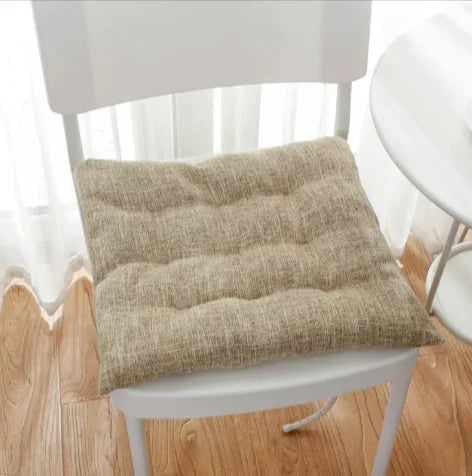 Nordic-Style Thick Linen Seat Cushion