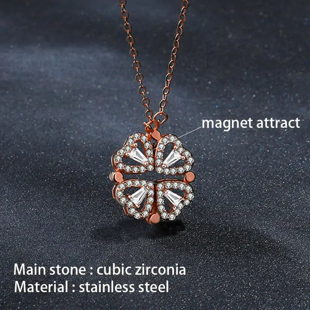 Flower Magnetic Attract Together Necklace