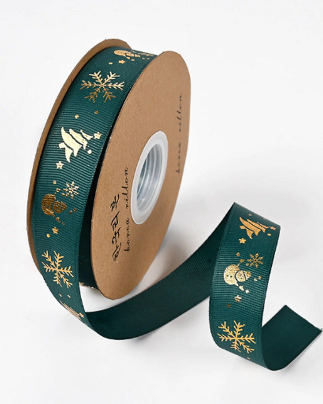 Ribbon Printed Christmas Design Decoration Gift Packing