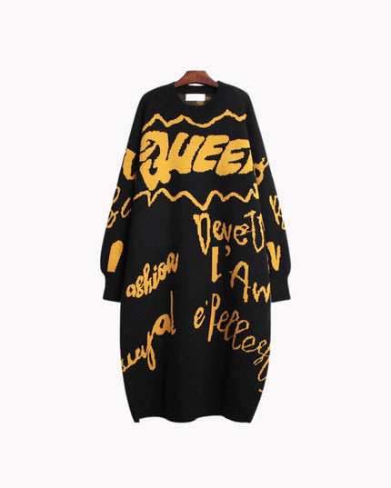 Queen Grafitti Sweater Dress