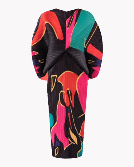Abstract Vibe Pleated Dress