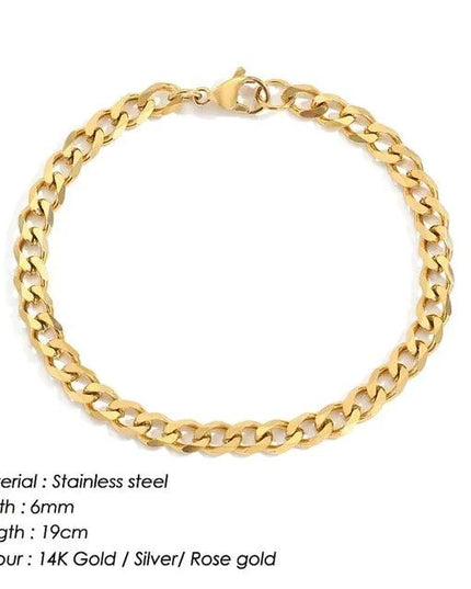 Curb Chain Stainless Steel Bracelet