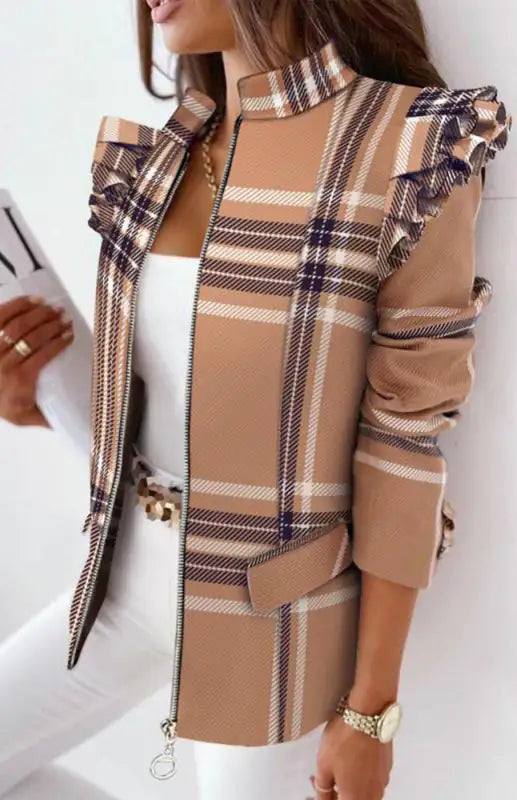 Long Sleeve Printed Coat