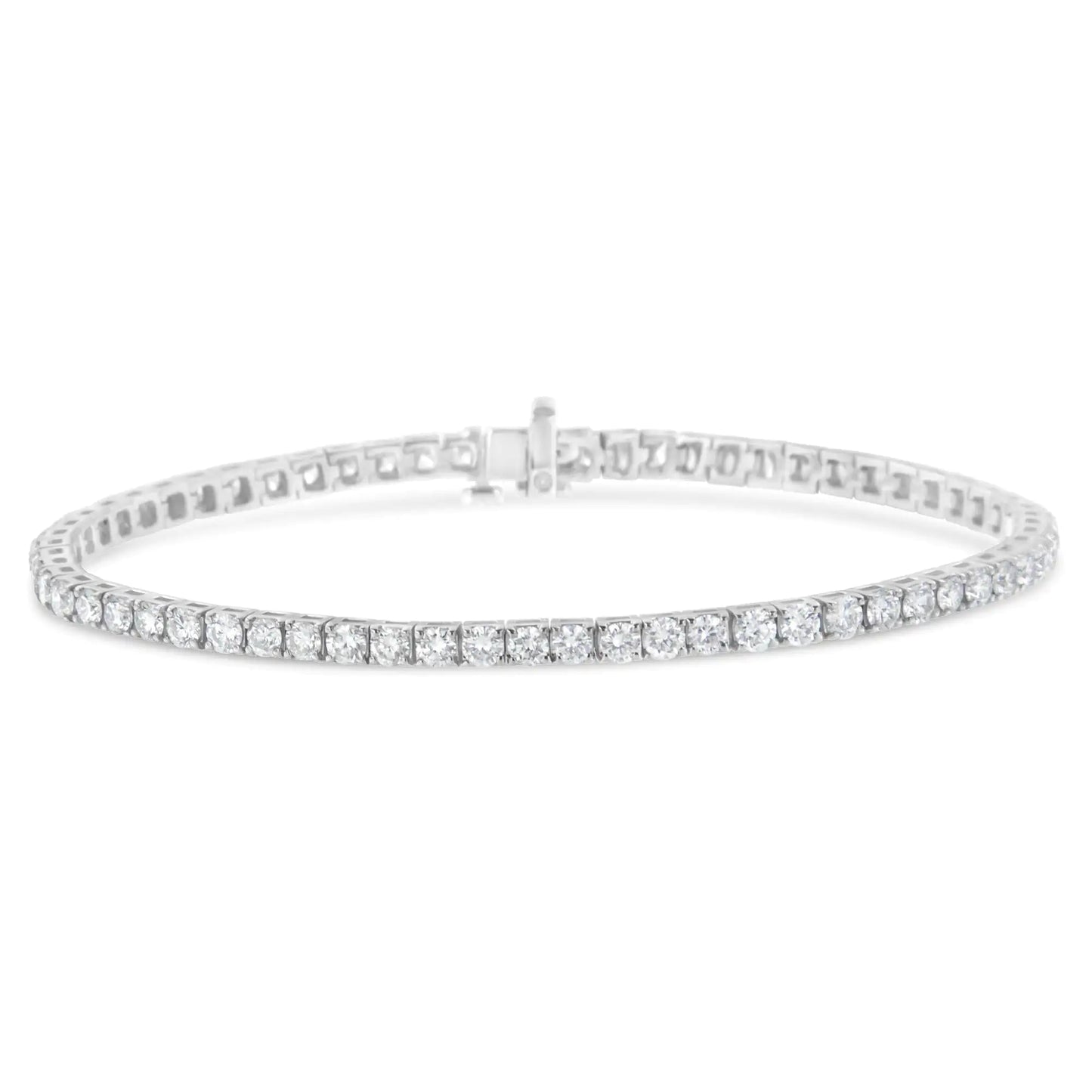 IGI Certified Diamond 14K White Gold Classic 7” Tennis Bracelet - Choice of Carat Weights