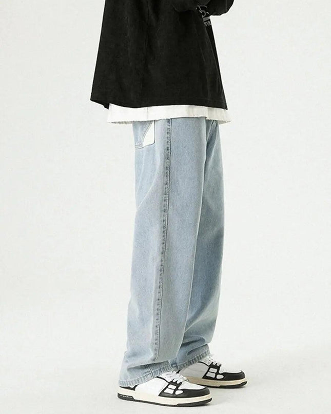 Retro Loose Straight Wide Leg Pants
