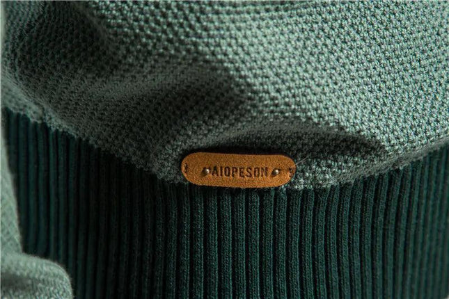 Spliced Cotton Sweater