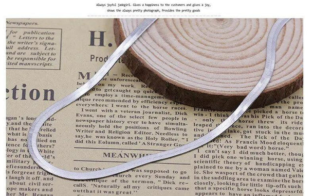 Snake Chain Platinum Plated Men`s Necklaces