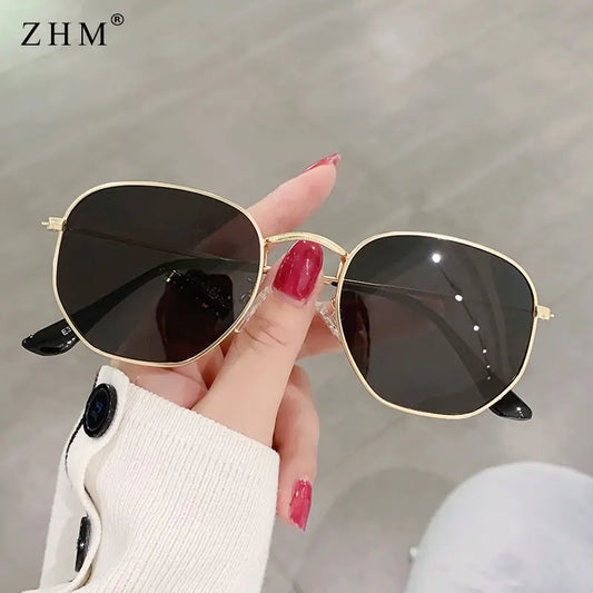 Luxury Sunglasses Classic Square Metal Frame