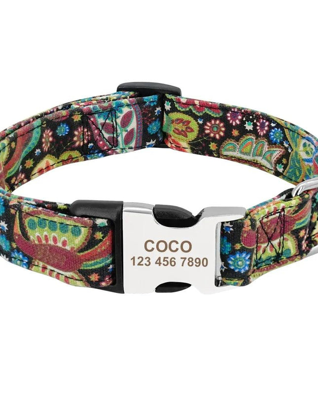 Dog Tag Collar Adjustable