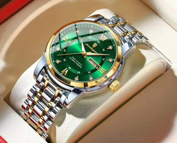 Waterproof Men's Double Calendar Luminous Quartz Watch