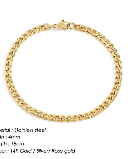 Curb Chain Stainless Steel Bracelet