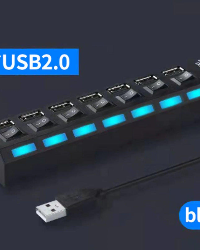 USB Hub 2.0 Hub Multi USB Splitter With Switch