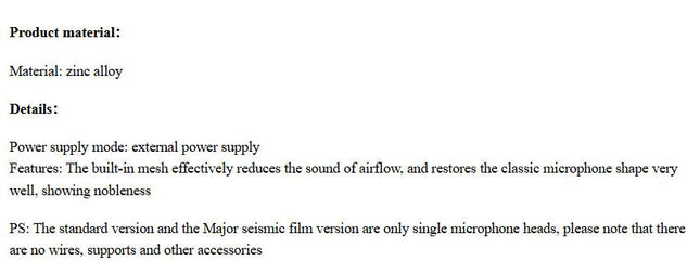 Classical Retro Microphone Z6 KTV Karaoke