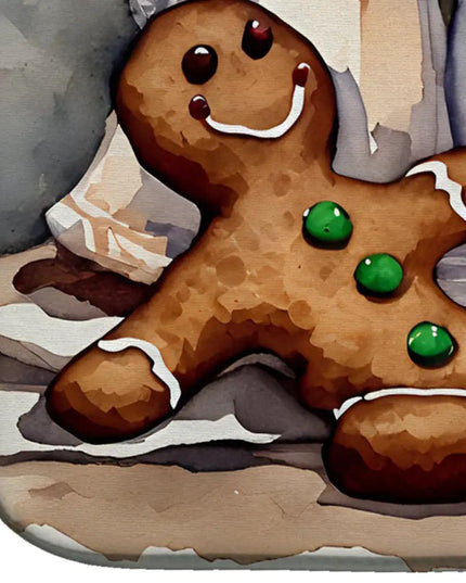 Christmas Gingerbread Dish Drying Mat