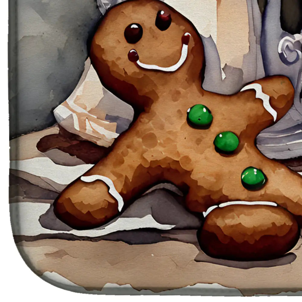 Christmas Gingerbread Dish Drying Mat