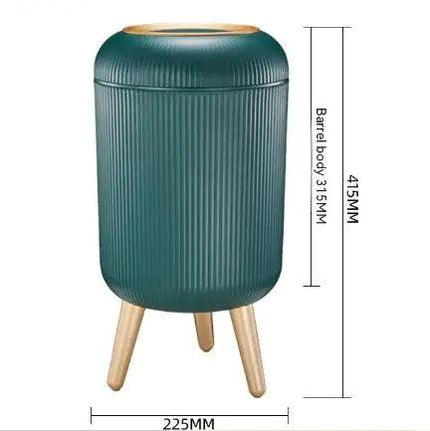 High-Leg Striped Trash Can