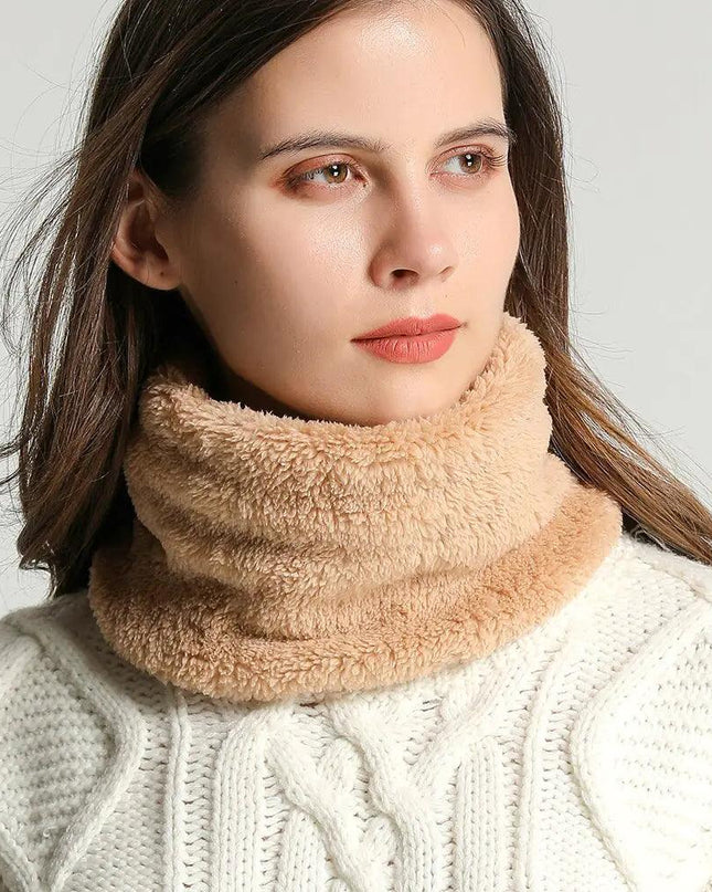 Solid Thick Plush Ring Scarf