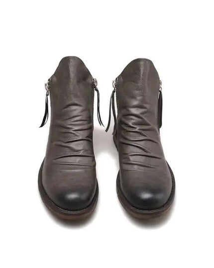 Retro Ankle Non-Slip Leather Boots Men