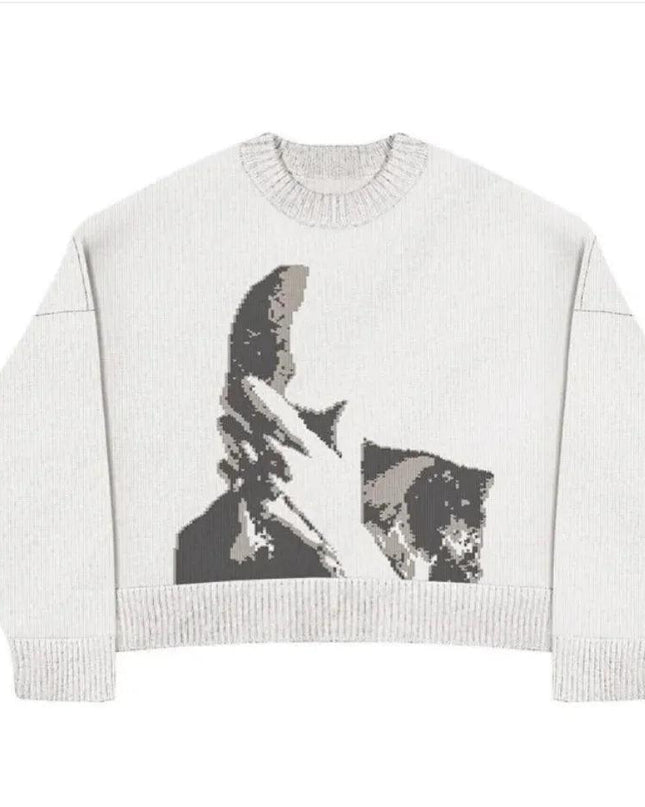 Loose-Fit Crew Neck Pullover