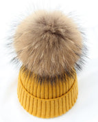 Yellow Raccoon fur / 49-59cm