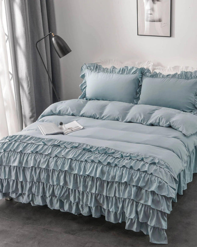 Pure Color Washed Cotton Four-piece Set