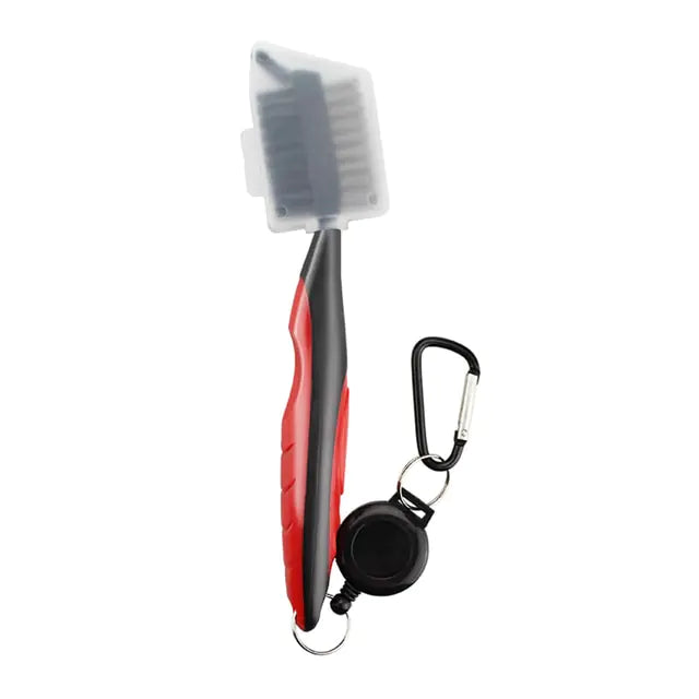 Golf Cleaning Brush For Club With Carabiner Groove Sharpene