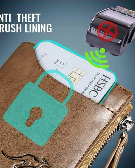 Men's "RFID" Blocking Leather Wallet "Waterproof"