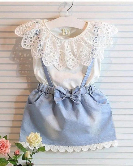 Denim Suspender Skirt Dress