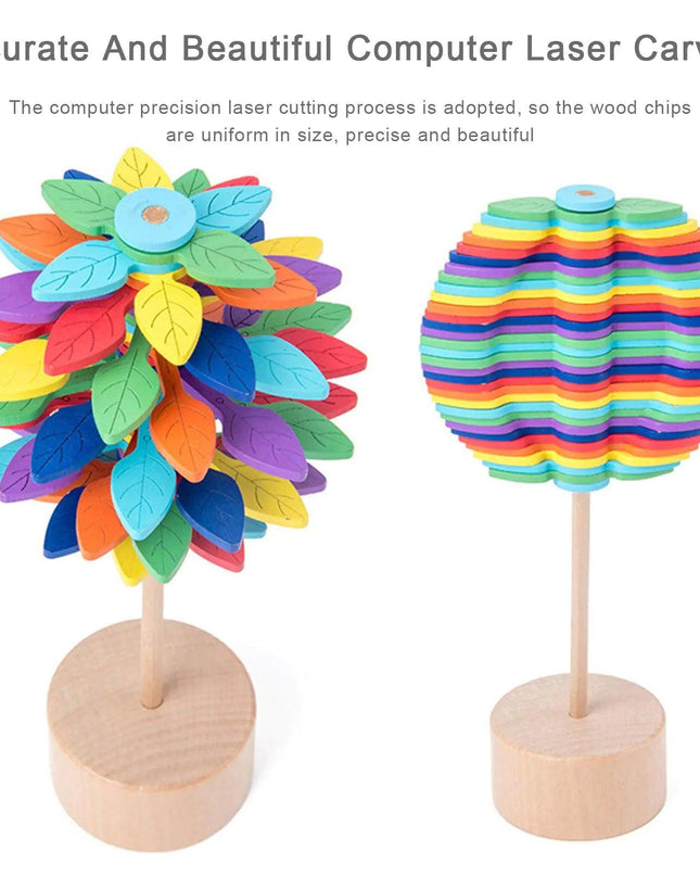 Wooden Spiral Lollipop Stress Relief Toy
