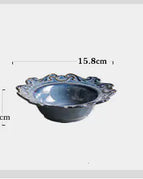 Baroque plate blue 6 inches