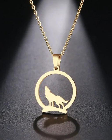 Wolf On The Hill Pendant Necklace