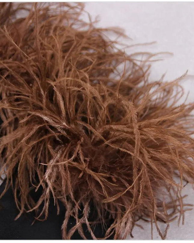 Feather Strapless Dress