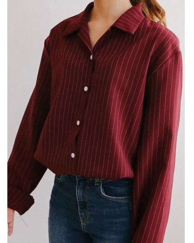 Red Wine Striped Shirt