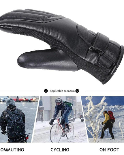Electric USB Heated Gloves Winter Warming Thermal Ski Snow Hand Warm Windproof