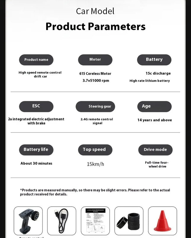 Mini RC Four-Wheel Drift Car