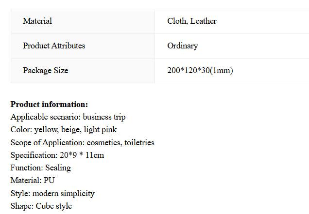 Waterproof Double-sided Leather Toiletry Bag