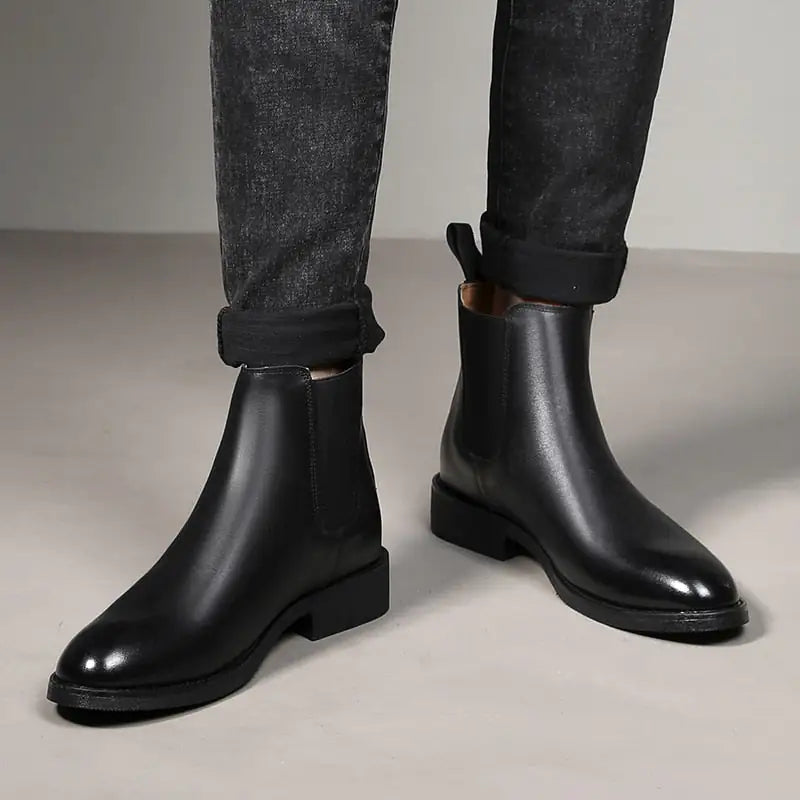 Elegant Chelsea Leather Boots