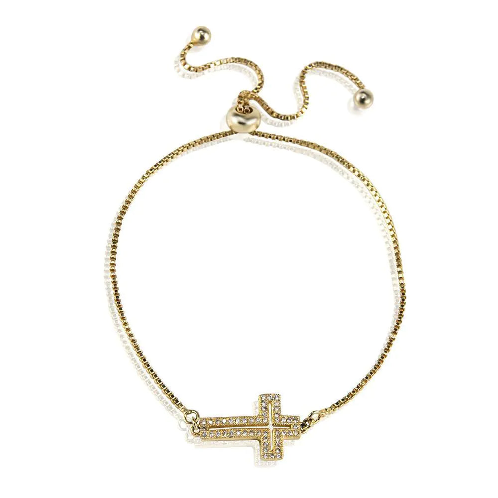 Cross Bracelet -Gold