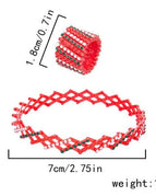 Christmas Red Mixed Rhinestone