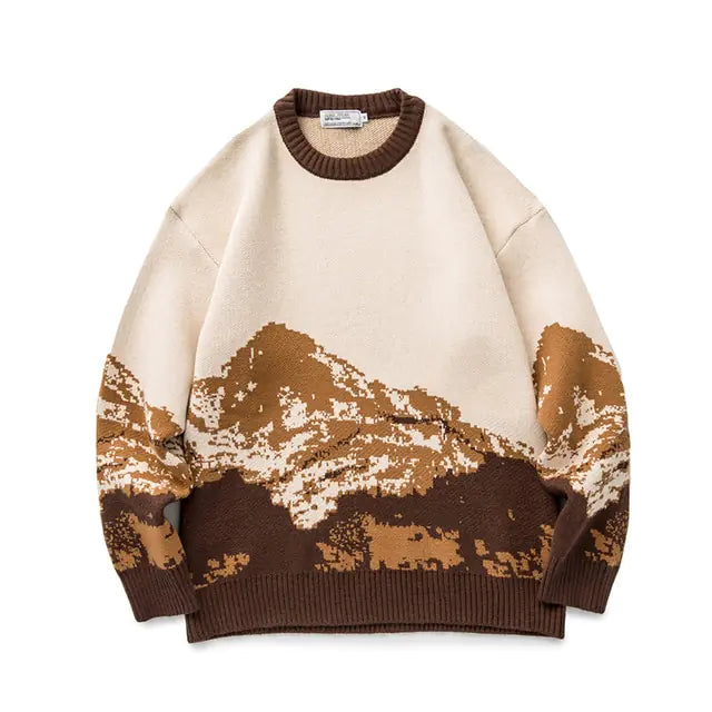 LAPPSTER-Youth Men Harajuku Moutain Winter Sweater