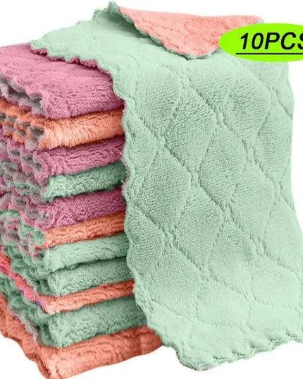 10Pcs Microfiber Absorbent Towel
