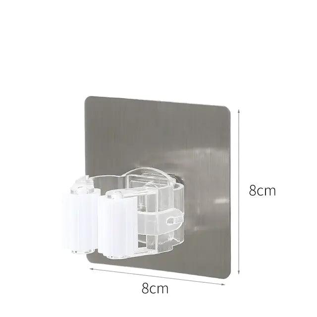 Adhesive Multi-Purpose Hooks Wall Mounted Mop Organizer Holder